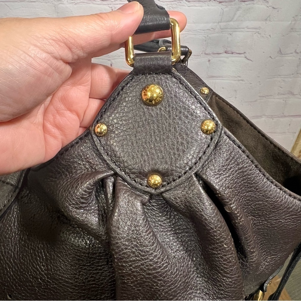 LOUIS VUITTON Perforated Mahina Leather investment bag in color Chocolat. EUC - Picture 15 of 16